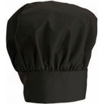 13" Chef Hat, Velcro Closure, Black - 24/Case