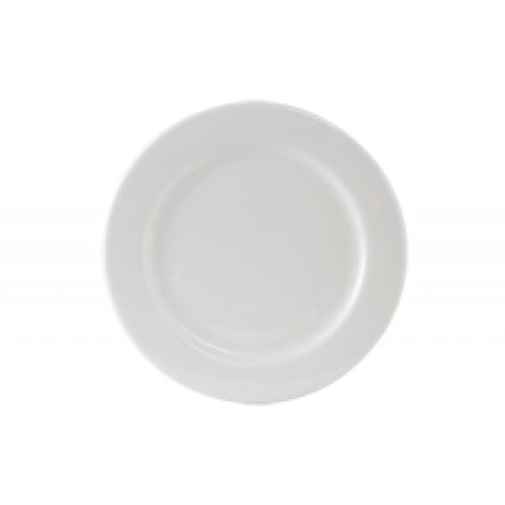 6.25" Plate, Alaska, Wide Rim Rolled Edge, Bright White - 1/Case
