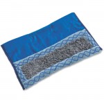 17.5" Double-sided Rough Surface Scrub Mop, Microfiber, Blue - 1/Case