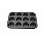 3 Oz. Muffin Pan, 24 Cup, Carbon Steel, Non-Stick - 24/Case