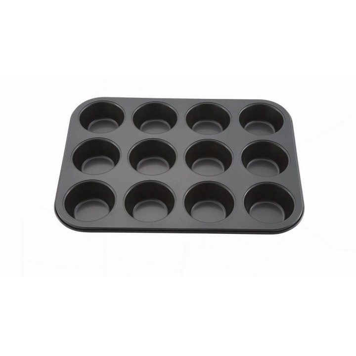3 Oz. Muffin Pan, 24 Cup, Carbon Steel, Non-Stick - 24/Case
