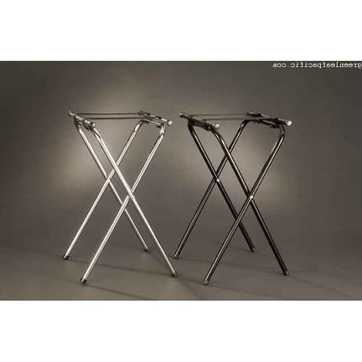 19.5"x15" Tray Stand, Silver/Steel, Black - 6/Case
