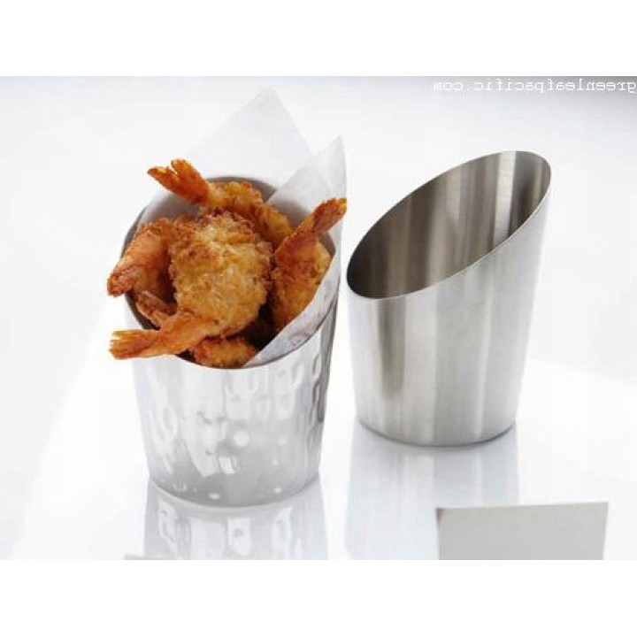 11 Ltr Fry Cup, S/S, Silver - 72/Case