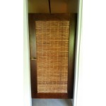Tokoriki three quarters woven style door. Mahogany.