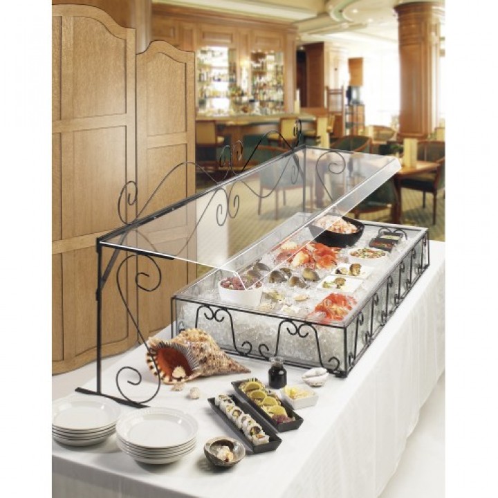 Cal-Mil 710-6 Glacier Portable Buffet Sneezeguards (72Wx12.5Dx15H)