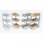 Cal-Mil 1235-13-43 3 Tier Condiment Display (Faux Glass)