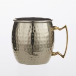 Moscow Mule Mug, Hammered, Gold/Brass, 16 Oz. 16 Oz., 3-3/4 Dia.x4-3/4 H - 24/Case