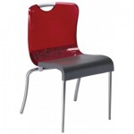 Stacking Chair, Krystal Red - 12/Case