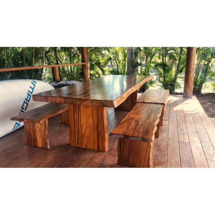 Tribal outdoor dining table. Raintree. 2500x900