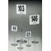 Number Stand, Stainless Steel, Chrome, Swirl, 4 H - 72/Case