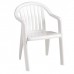Miami Lowback Armchair White - 4/Case