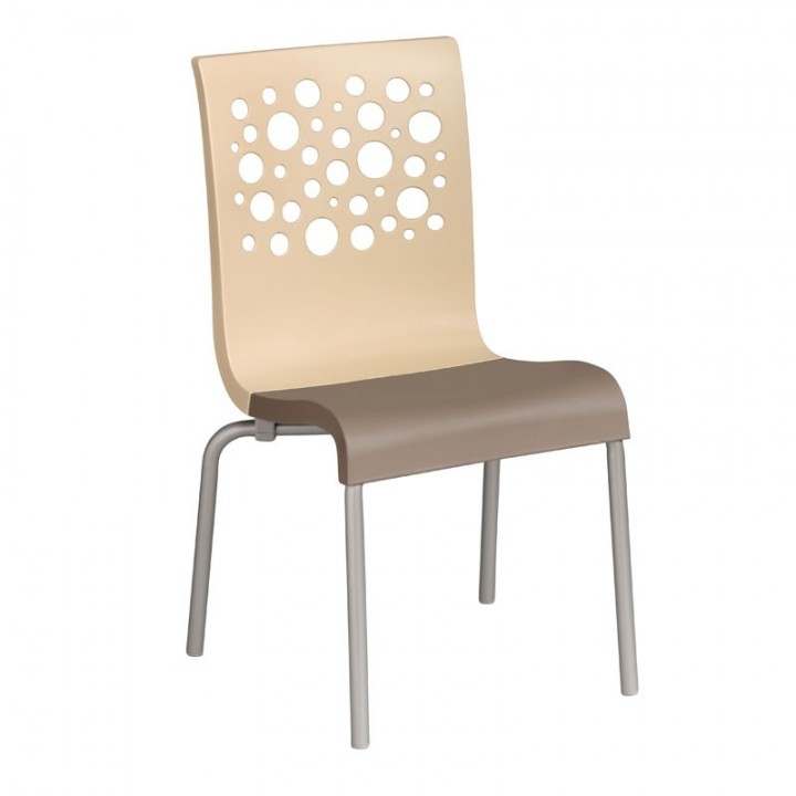 Tempo Stacking Chair Beige / Taupe - 12/Case