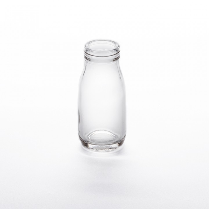 3 Oz. Milk Bottle, Glass, Clear - 24/Case