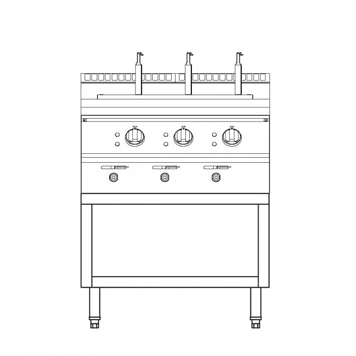 X Series Gas Pasta Cooker With Stand - 1/Case